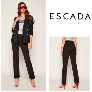 ESCADA SPORT | Women’s Linda Straight Leg Denim Black Mid Rise Jeans Size 38 EU